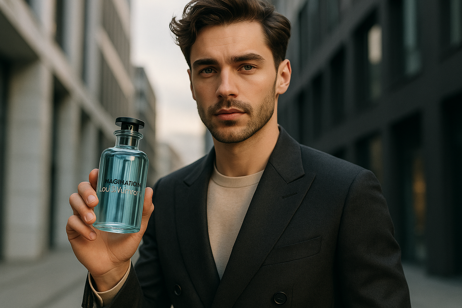 a guy with LV imagination cologne