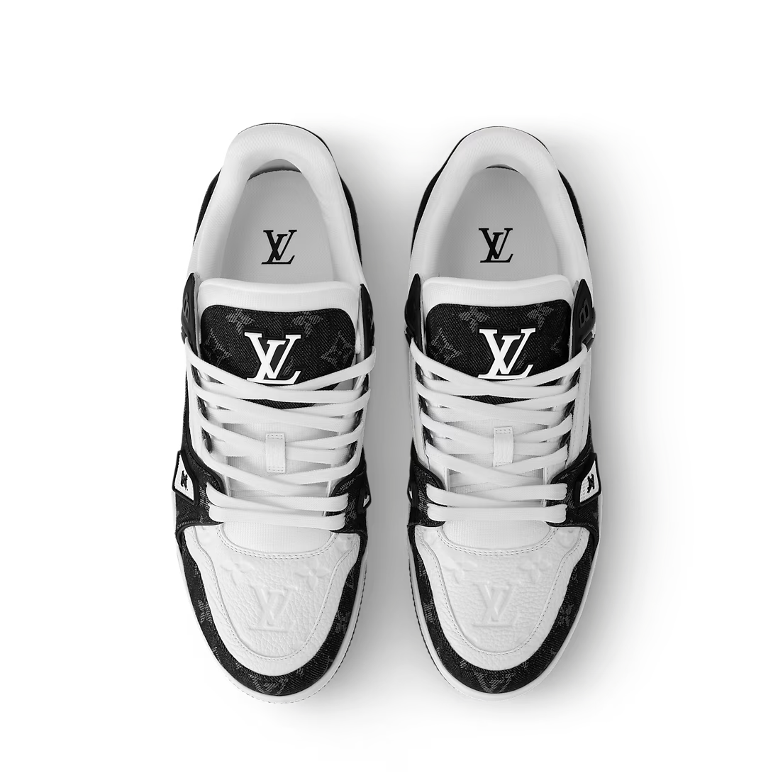 L&V Trainer Sneaker Denim Black White