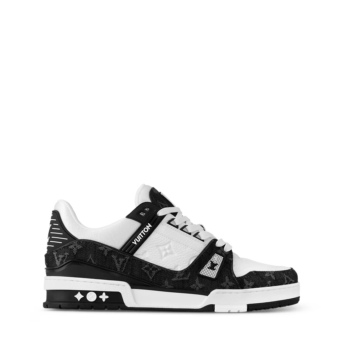 L&V Trainer Sneaker Denim Black White
