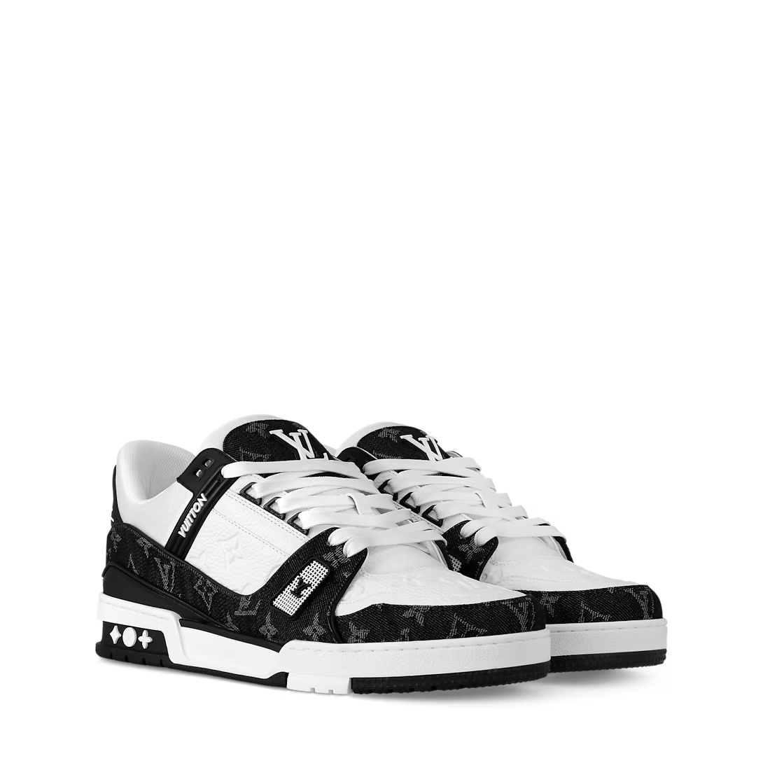 L&V Trainer Sneaker Denim Black White