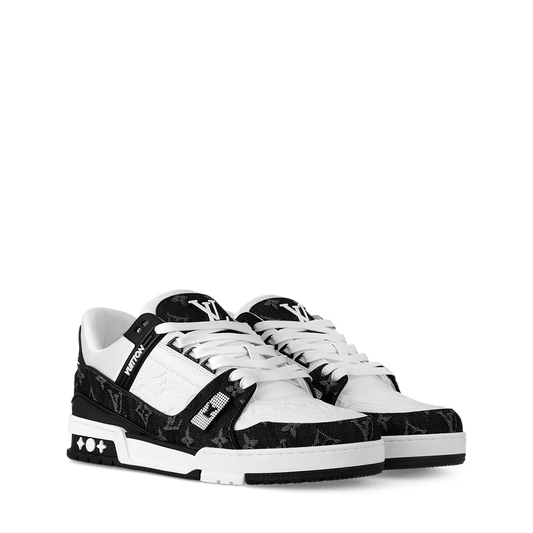 L&V Trainer Sneaker Denim Black White